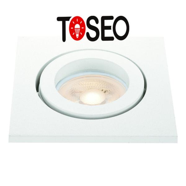 Buy cheap Adjustable Mr16 Aluminium Ceiling Downlight Square Recessed White from wholesalers