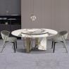 Buy cheap Rotating Round Marble Dining Table Stainless Steel Legs Custom Simple Nordic Style from wholesalers