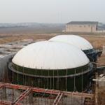 Top Mounted Double Membrane Biogas Storage Tanks For Anaerobic Digestion Plants