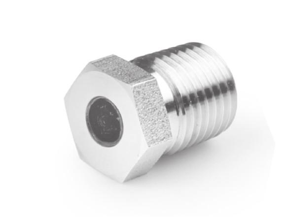 Stainless steel plug fusible fittings pipe plug tube adapter with eutectic alloy