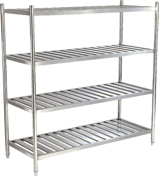 Buy cheap Silver Stainless Steel Catering Equipment 1200x500x1550mm , 4 Tier Storage Shelf from wholesalers
