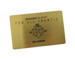QR Code Metal Membership Card Brass Black Printing Brushed