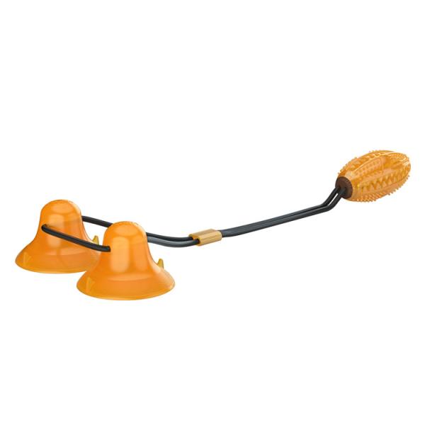 Indestructible Rubber Dog Treat Ball Bite-resistant Double Sucker Chew Toy Dog