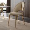 Buy cheap White pu leather ss furniture dining room modern dinner chairs from wholesalers