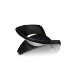 Creative Black Hotel Lobby Furniture Leather Aircraft Chair Leisure And Public