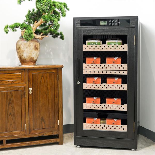 Buy cheap Touch Digital Control Black Wood Frame Cigar Cooler Humidor With Door Lock from wholesalers