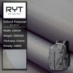 1680 PVC Single Ply 100% Polyester Durable Waterproof Fabric For Luggage Shoes