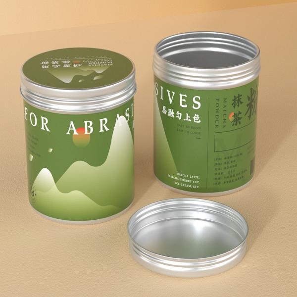 Buy cheap Matcha Powder Round Recyclable Aluminum Cans 260ml OEM ODM from wholesalers