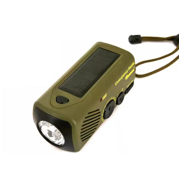 Buy cheap 550mAh Solar Powered Flashlight USB Charging Hand Crank Flashlight Outdoor Survival Emergency Radio Flashlight from wholesalers