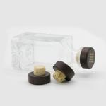 Printing Logo Natural Cork Wooden Jar Lid Wine Bottle Stopper With Darkbrown