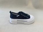 Comfort Casual Women'S Lace Up Platform Shoes With Sequins black