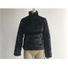 Buy cheap Womens Black Textured Faux Fur Chubby Coat With Funnel Collar High Fashion TW75507 from wholesalers