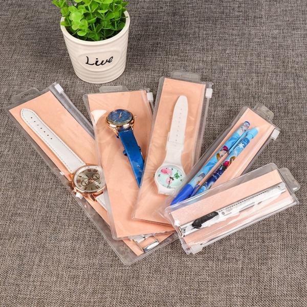 Buy cheap High quality transparent watch pen packaging bag with zipper customized PVC plastic bag from wholesalers