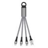 Buy cheap 2.4A USB Charger Cable 14cm Fast Charging Nylon Braided 3 in 1 Keychain Data Cable from wholesalers