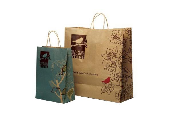 Buy cheap Elegant Craft Paper Packaging Bags, Custom Printed Paper Hand Bag For Promotion from wholesalers