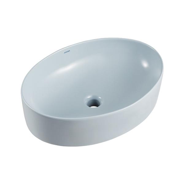 Buy cheap Blue Ceramic Glazed Counter Top Basin 540x380x140mm Oval Shape from wholesalers