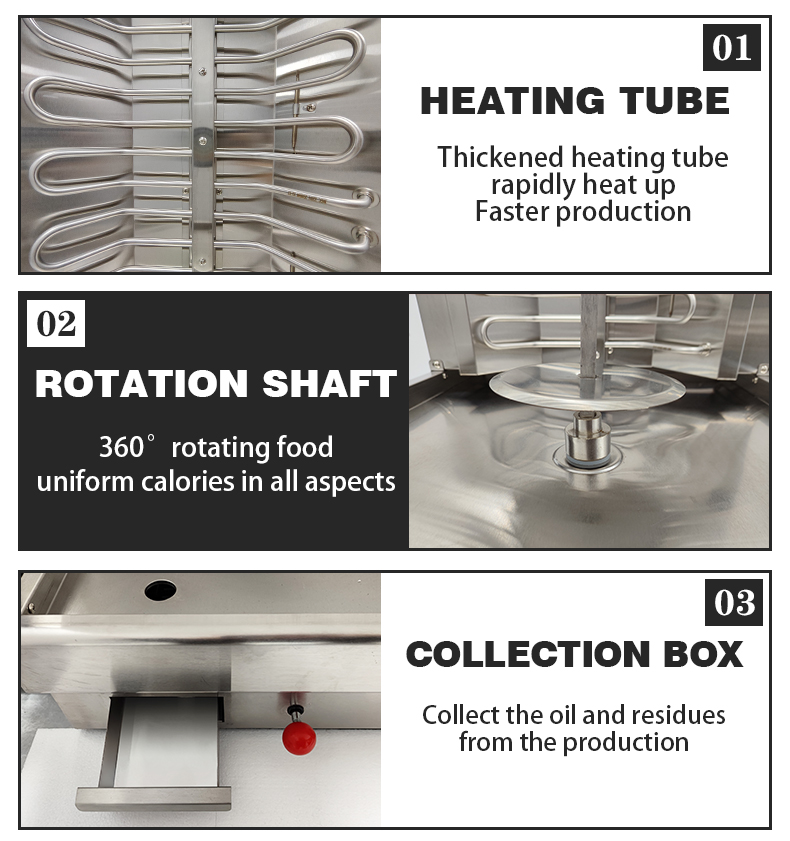Flame Failure Protection Doner Kebab Machine for Automatic Grade Electricity Heating