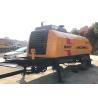 Buy cheap HBT60 200M Used Concrete Trailer Pump , Sany Boom Pump Renew Orange Color from wholesalers