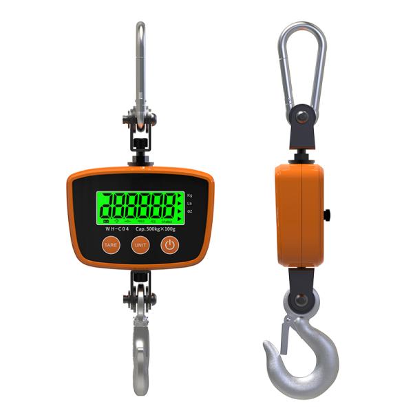 Weiheng 500KG Portable Electronic Crane Scale Digital LCD Display ABS Plastic Stainless Steel Customizable Industrial Scales