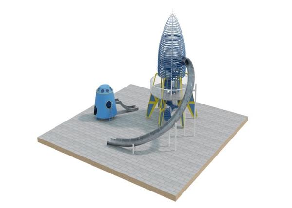Buy cheap Outdoor Park Metal Tube Slide Ss304 Stainless Steel Playset from wholesalers