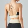 Buy cheap Color contrast sports bra shockproof Female Yoga vest bra with bra pad from wholesalers