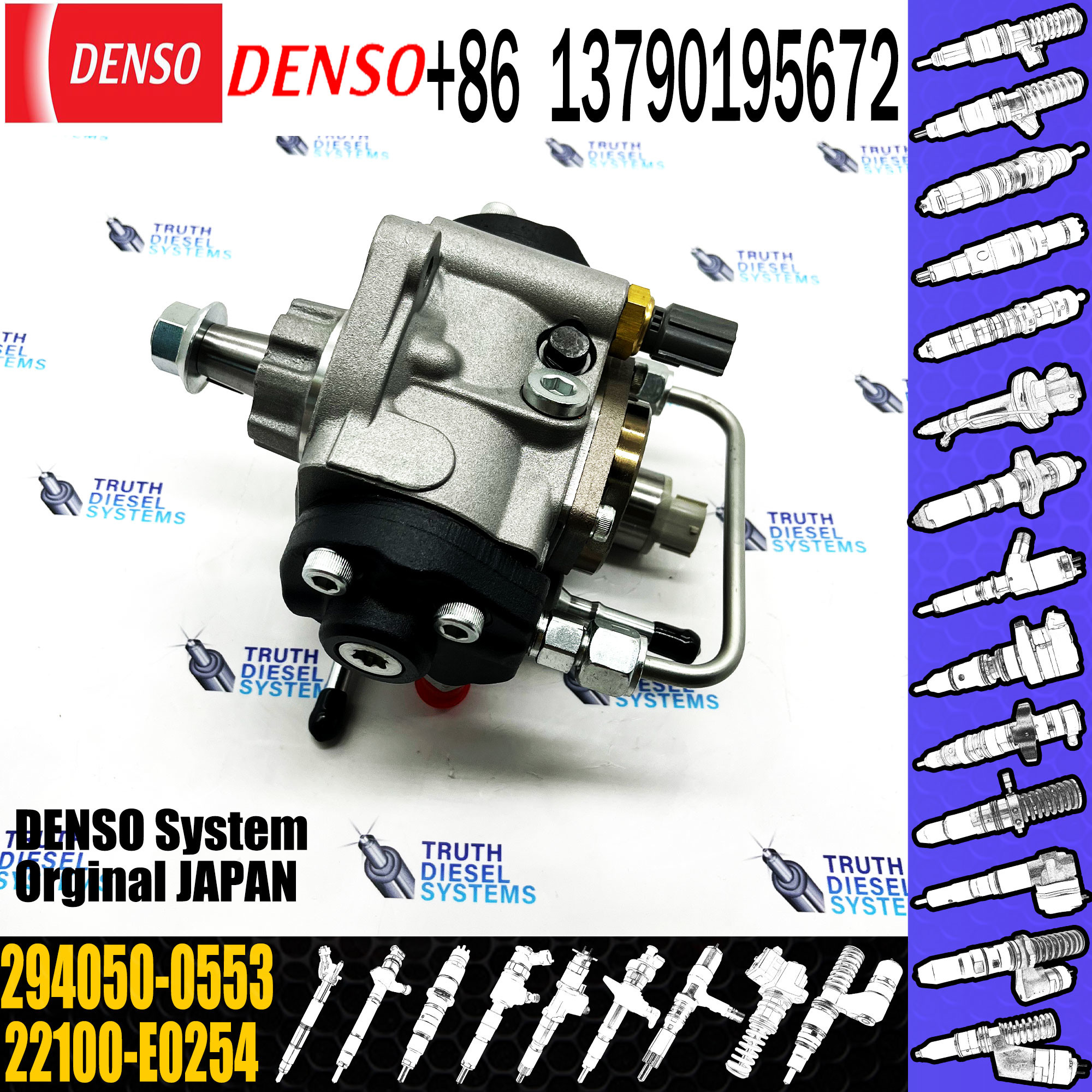 Remanufactured Quality Common Rail Fuel Injection Pump 294050-0550 Pump OE 294050-0553 22100-E0254