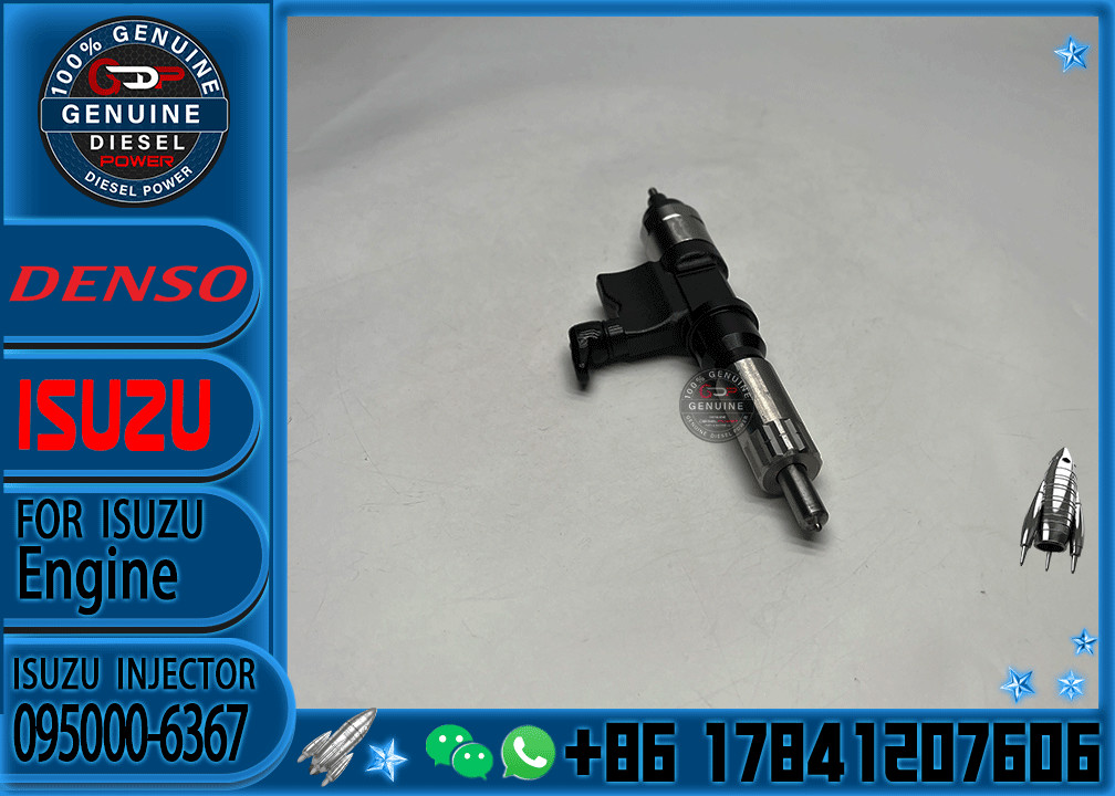 High Performance New Diesel Common Rail Fuel Injector 095000-6367 8976097887 8-97609788-7 For ISUZU 4HK1 Engine