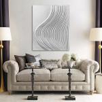 100% Handmade White Artist Painting Engraving Craft for Interior Art Wall