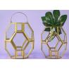 Buy cheap Retro polygon glass artifact wind lamp courtyard household candle holder Nordic romantic wedding club decoration from wholesalers