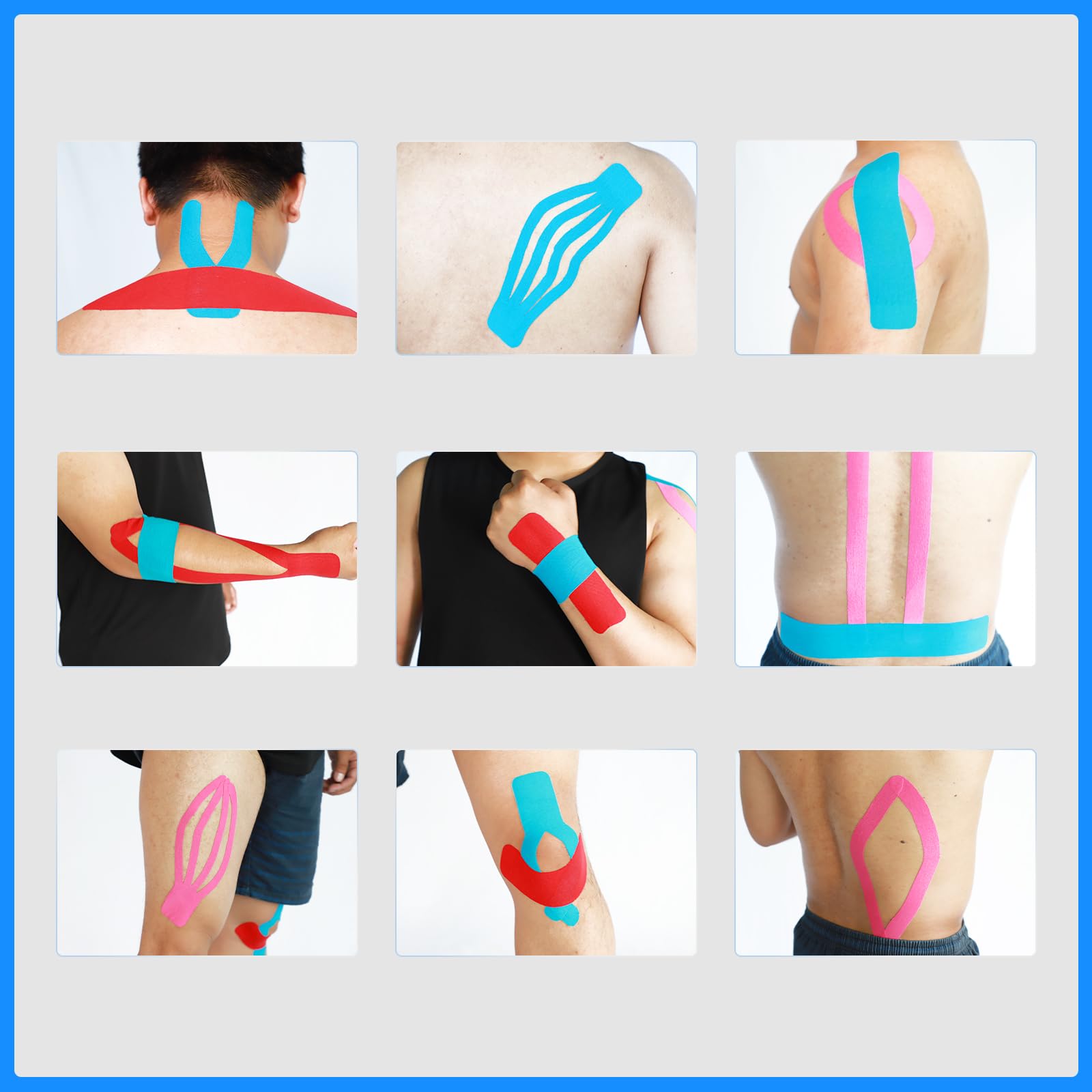 Kinesiology Tape for Physical Therapy Athletes Shoulder Back Muscles Joints Sports Tape Waterproof Breathable Latex Free 5m*5cm