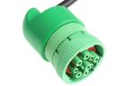 Over Molded Strain Relief Cable Assembly Black TPE Single Ended DTM04-6P-E005