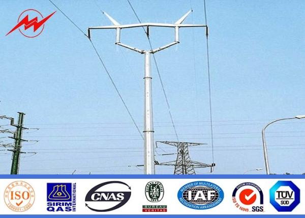Buy cheap Gr 65 Material 11.8m - 1430dan Galvanized Steel Pole Electric Poles Octogonal Shaped from wholesalers