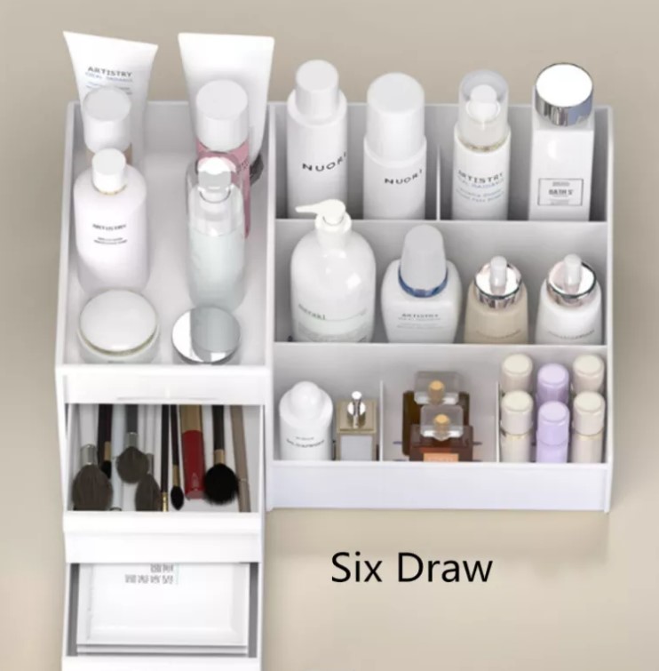 Plastic Desktop Makeup Organizer Multilayer Box For Cosmetic Storage