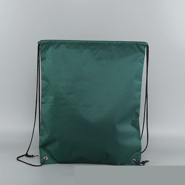 Drawstring Polyester backpack with leather PU, Premium bag 210D strong sports bag, outdoor bags for corporate gifts