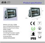 Outdoor IP66 waterproof SMD 250W LED Flood light for square project