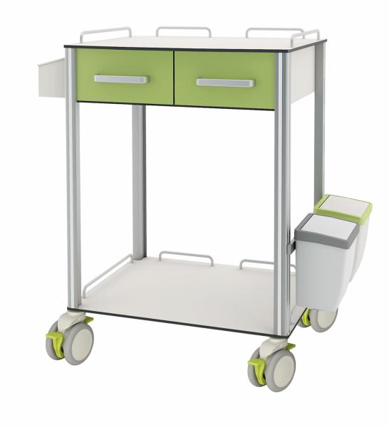 Buy cheap Firm Surgical 2 Drawers HPL Hospital Medicine Trolley from wholesalers