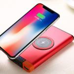 High Quality Gold Color 10000mAh Polymer Battery QI Wireless Charger Power Bank