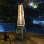 Style Glass Tube Outdoor Gas Heater with Stainless Steel Construction and
