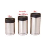 Custom Logo 375ml Beer Can Cooler Double Wall Insulated Stainless Steel Stubby