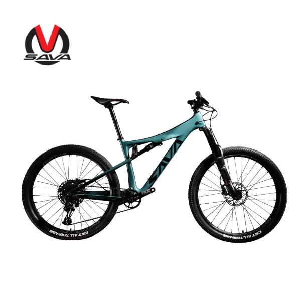 Buy cheap 27.5x17 Carbon Fiber Mtb Bike 12.4kg Full Suspension 30 Speed Gears from wholesalers