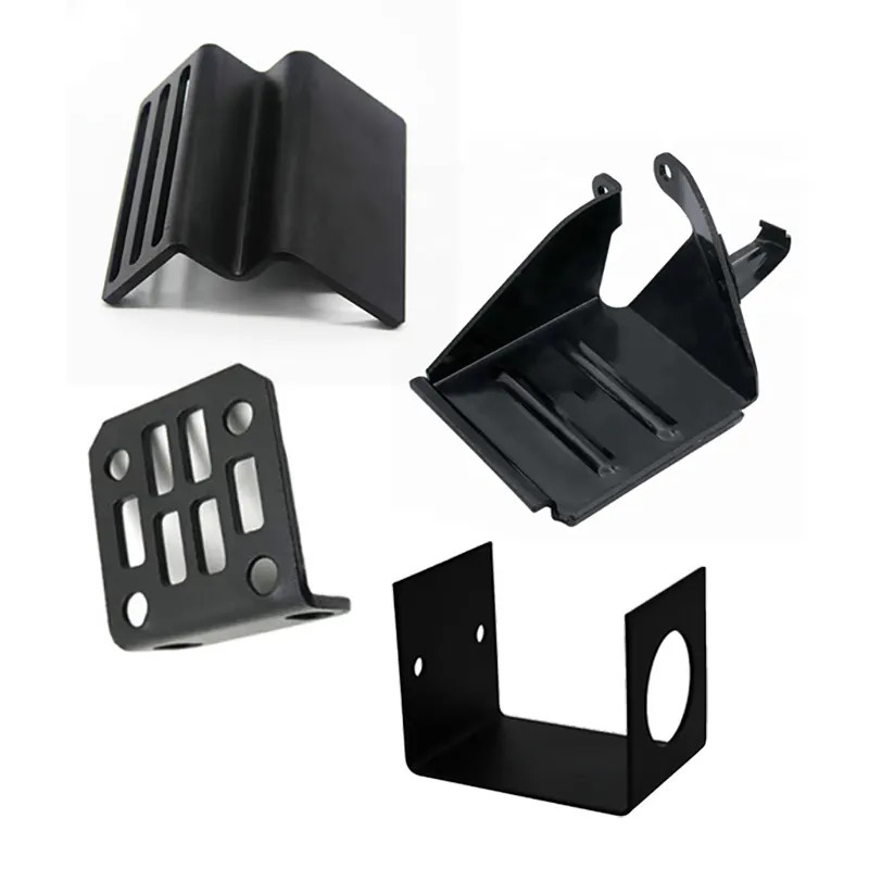 Custom Aluminum Alloy Sheet Metal Stamping Parts Bending Black Surface Treatment Sheet Metal Fabrication