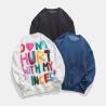 Buy cheap Unlined Embroidered Plain Crew Neck Sweatshirt For Adult Ladies from wholesalers