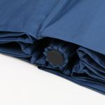 27 Inch 3 Foldable Golf Umbrella Blue Canopy Wind Resistant With Silver Coating