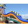 Buy cheap Seahorse Plato PVC Inflatable Water Slide / Yellow Blue Giant Water Slide For Rentals from wholesalers