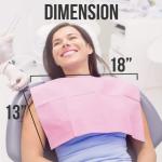 Waterproof Pink Disposable Consumable 3ply Scarf Apron Dental Bib