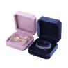 Buy cheap Hanhong Navy Blue Pendant Necklace Bracelet Box with Korean Velvet Jewelry Package from wholesalers