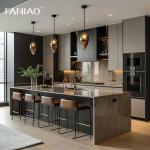 Modern Style PET Kitchen Cupboard Furniture Flat Pack Matte Finish Powder