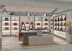 Luxury Retail Shoe Display Shelves , Footwear Display Fixtures Floor Mounted