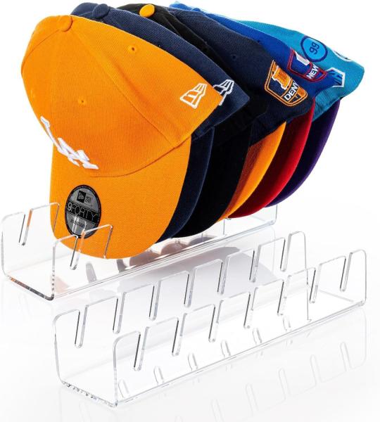 Buy cheap Light Duty Clear Acrylic Display Case Double Sided Clothing Baseball Hat Display Rack from wholesalers