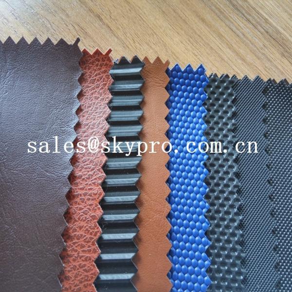 100% PU Synthetic Leather With Colorful Printed Fabric PVC Solid Colors